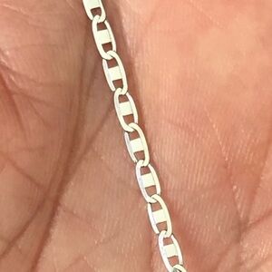 Men’s 24” Solid 925 Sterling Silver Mariner Style Chain Necklace NWT